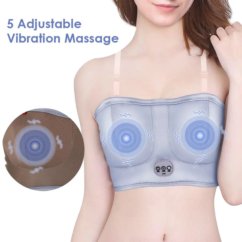 Sutiã Vibratório de Massagem Elétrico para Crescimento e Estimulação com 3 Modos de Uso